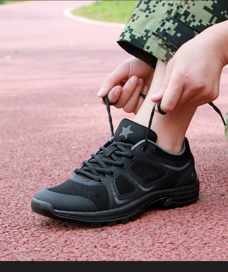 新式体能训练鞋男夏季超轻透气跑步运动鞋耐磨解放胶鞋户外作训鞋体能