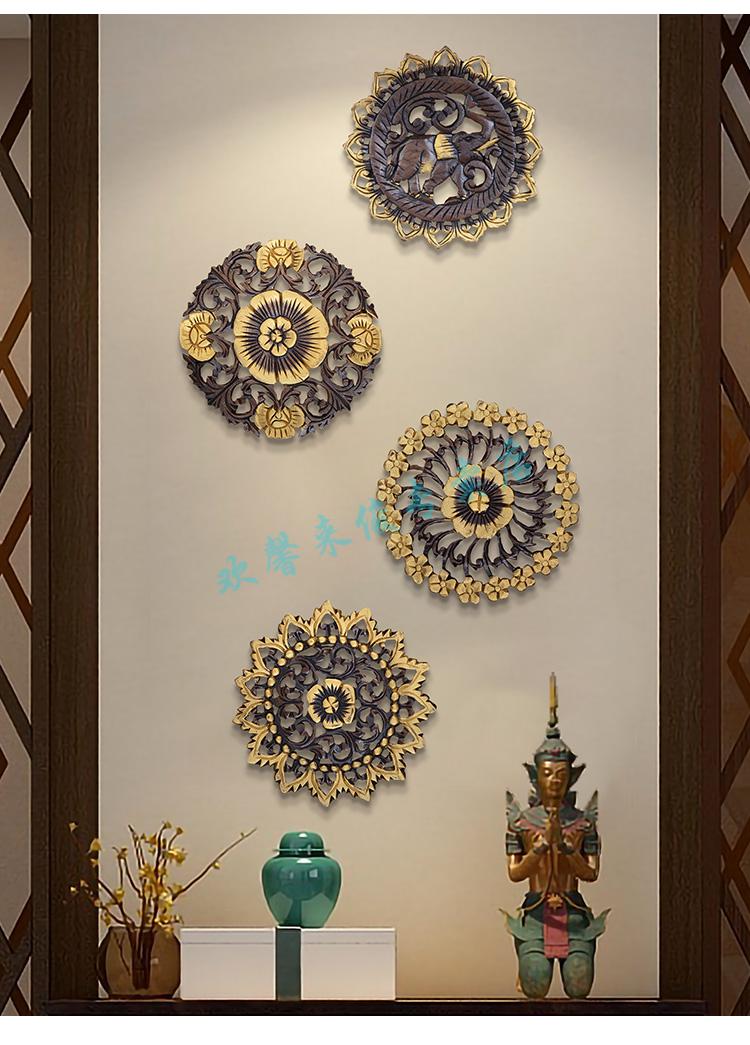 东南亚风格装饰品东南亚风格实木手工雕刻工艺品泰式背景墙玄关装饰