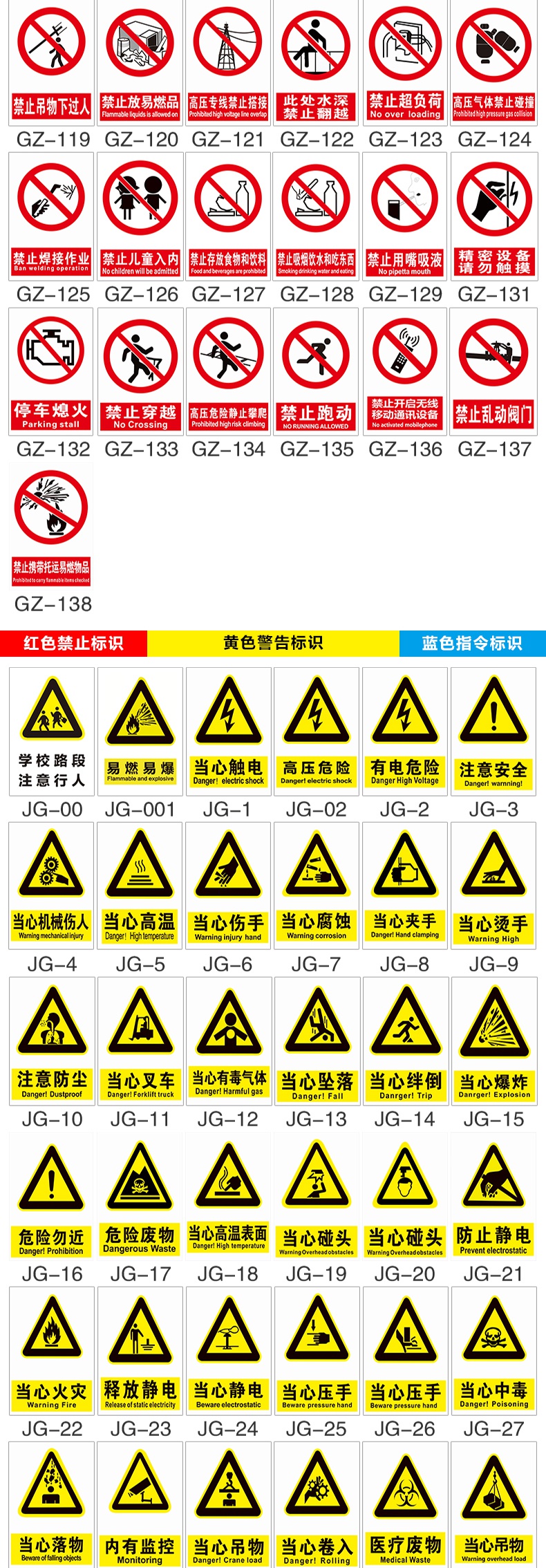 安全用电警示标识安全标识牌警示牌严禁烟火禁止吸烟有电危险贴纸车间