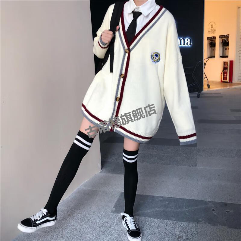 冬天jk制服 裙小个子套装秋冬学院风学生校服开衫毛衣水手服 喵啊