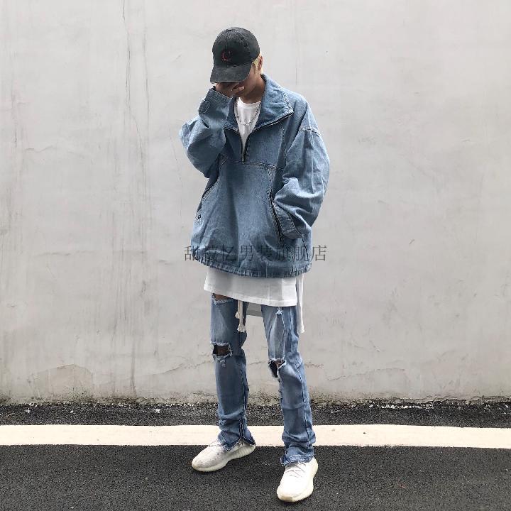 200斤高街入门级纯色叠穿开叉下摆长袖加长打底衫前短后长t恤ls白色