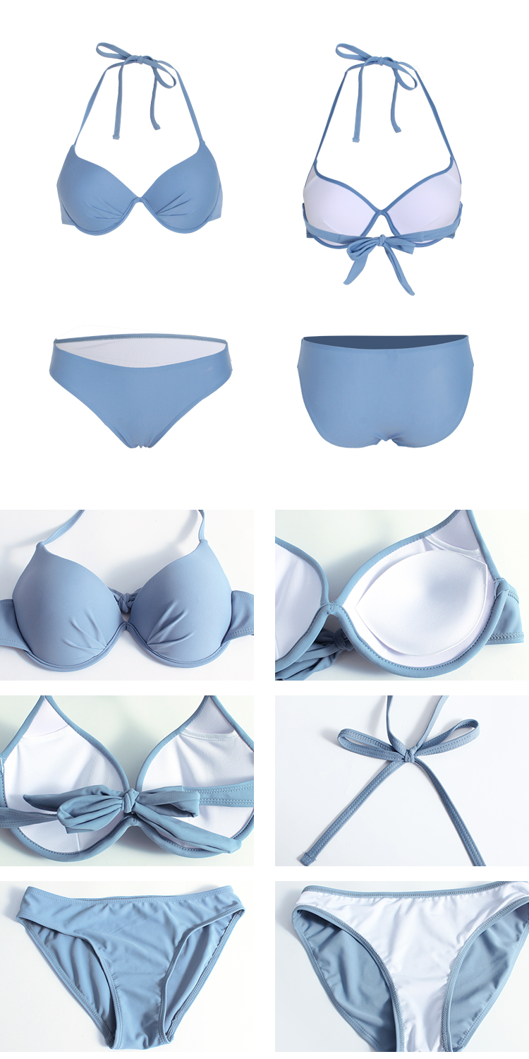 分体式泳衣女网红风沙滩比基尼三点式性感ins风游泳