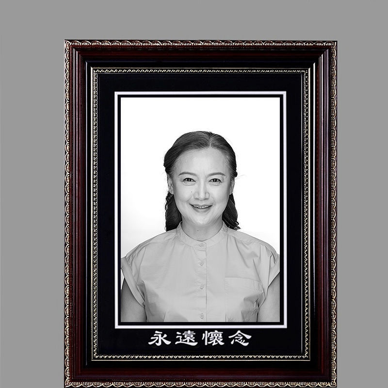 定制做实木老人相框遗像框a4相框12寸16寸灵堂遗像洗照片挂墙摆台 深