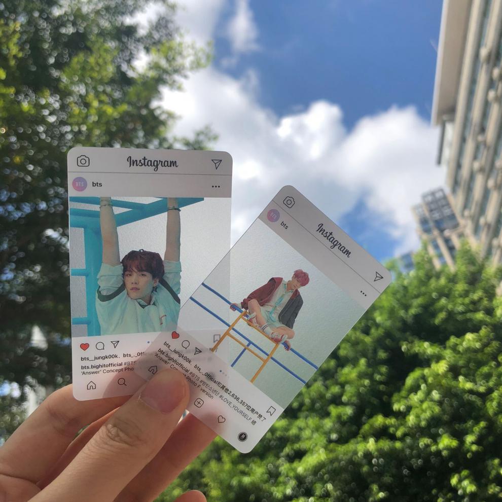 京选品质金泰亨小卡防弹少年团ins透卡应援小卡片田柾国金泰亨朴智旻