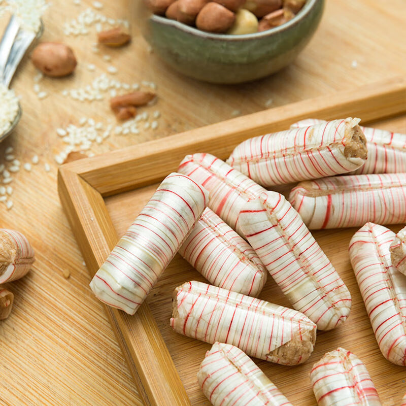 秋林大虾酥心糖休闲零食经典怀旧花生酥糖果婚庆喜糖年货袋装大虾酥