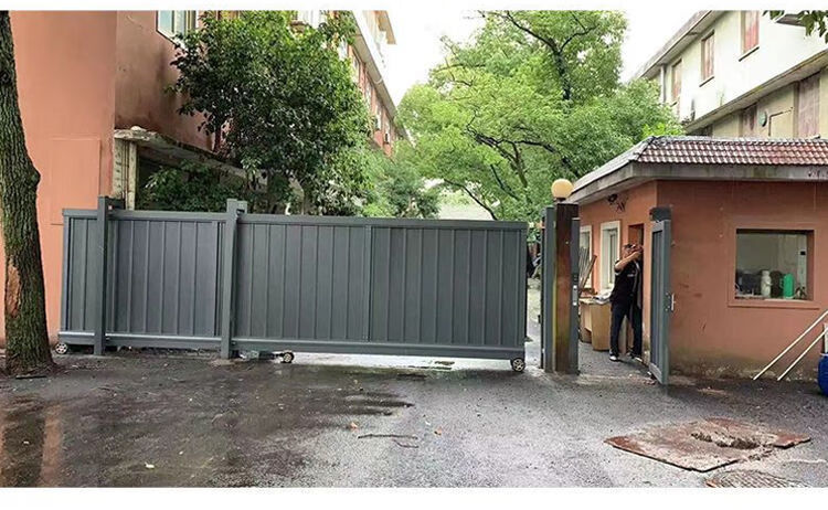 定制适用铝合金电动段滑门学校伸缩门大门别墅折叠门