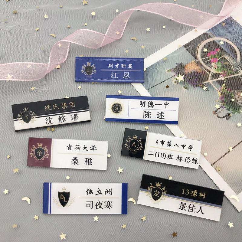 nice现货小说jk名札胸针段嘉许宜荷谢辞沈倦纪修染江忍高校胸牌可依莲