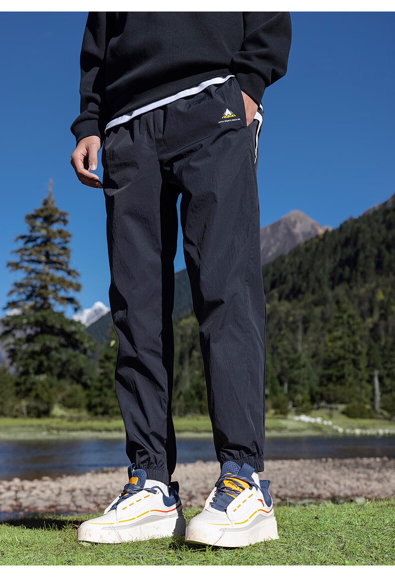 安踏休闲裤男2022春季新款潮流宽松休闲长裤男子运动裤官方旗舰ac7302