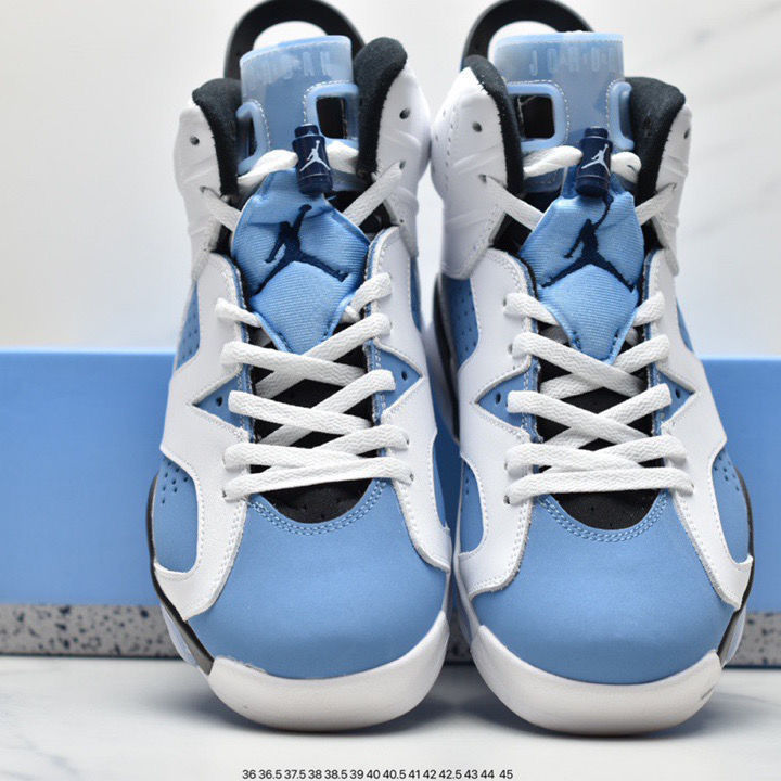 官方旗舰【莆田潮鞋捡漏】aj6 air unc 乔6大学蓝跑鞋白蓝高帮篮 aj6