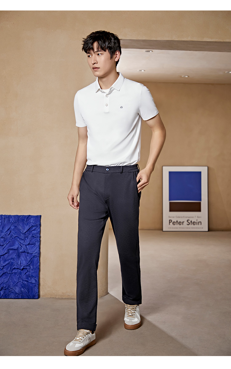 3c功能carsyda珈仕达轻奢男装2022夏新款简约冰爽快干商务polo衫黑色