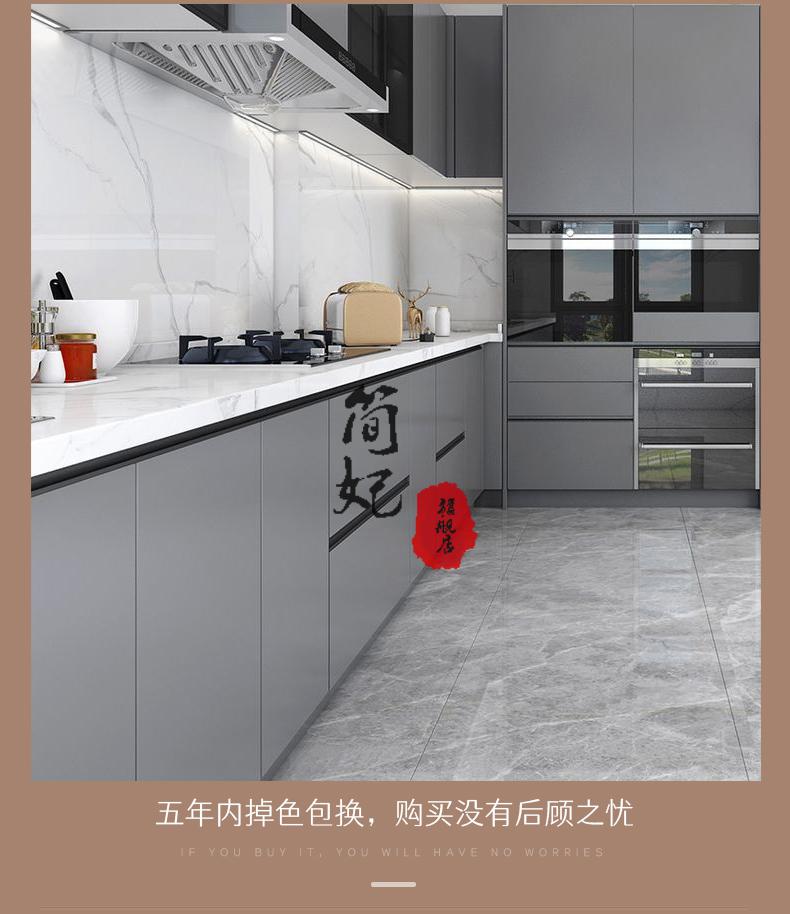 铝合金加厚g型拉手橱柜隐形封边把手黑色银色封盖厨房暗拉l封盖款哑黑