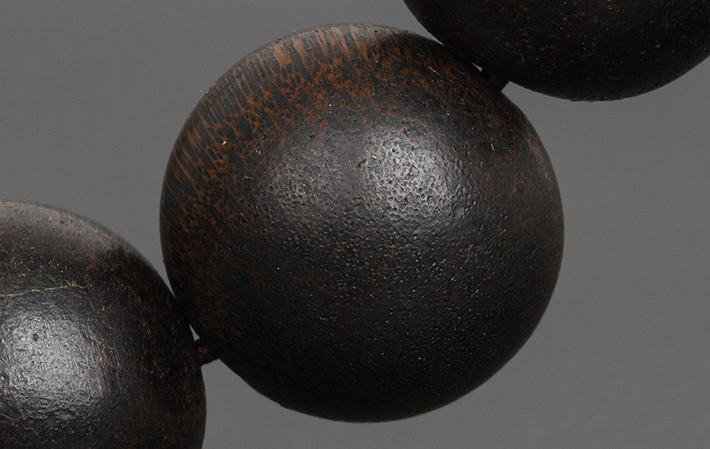 京选臻品越南芽庄土沉沉香手串20mm男佛珠果香保真爆满黑油香木老料