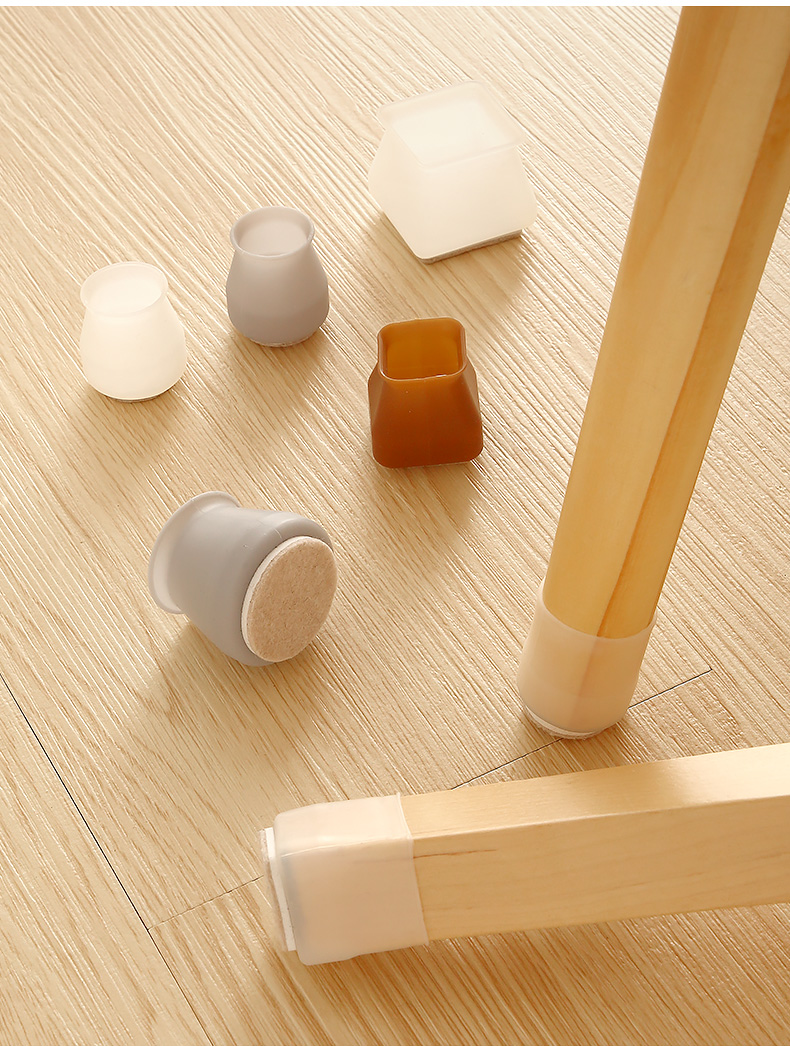 椅子脚套桌椅脚垫桌腿硅胶保护套凳子腿硅胶脚套地板防滑小号圆形透明