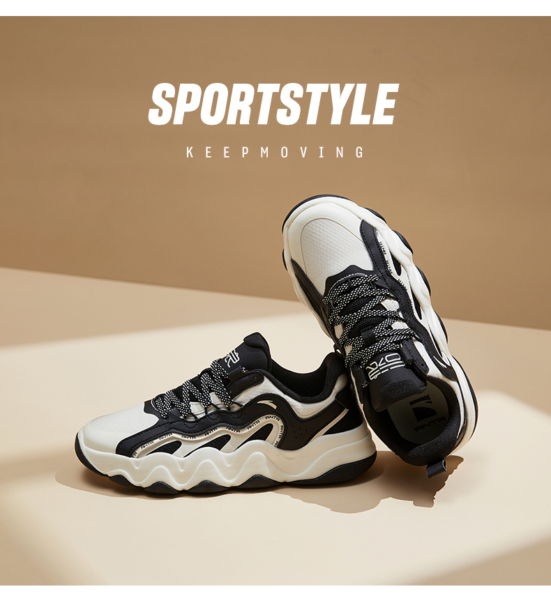 安踏后浪情侣休闲鞋2021秋冬新款复古时尚板鞋男女运动老爹鞋女款网面