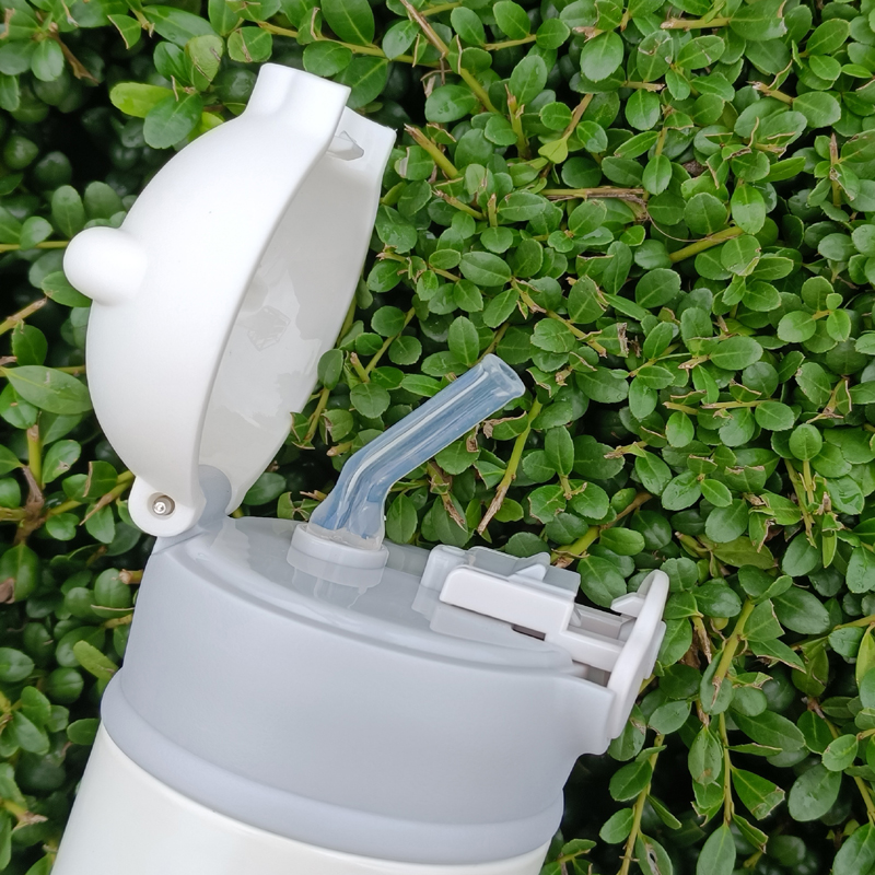 保温杯子 不锈钢水白 吸管杯子 定做 1 450毫升 吸管保温杯【图片