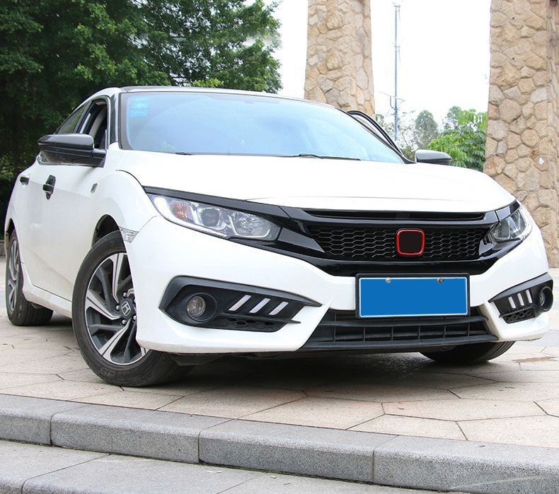 适用于19款本田十代思域中网改装16-21款前杠大小包围蜂窝运动前脸