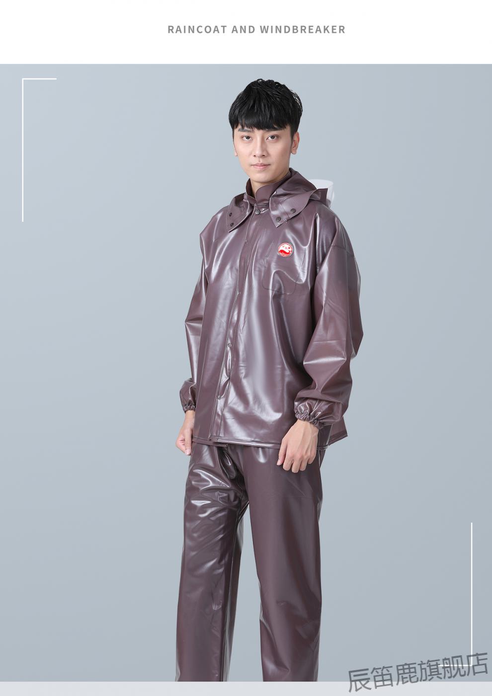 2022新款大渔牌雨衣大渔牌加厚05海胶牛筋雨衣雨裤套装分体单人干农活