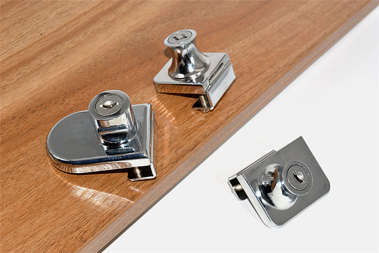 60升级款橱柜锁免开孔玻璃柜锁商场展示柜门锁单门橱窗锁手机柜台