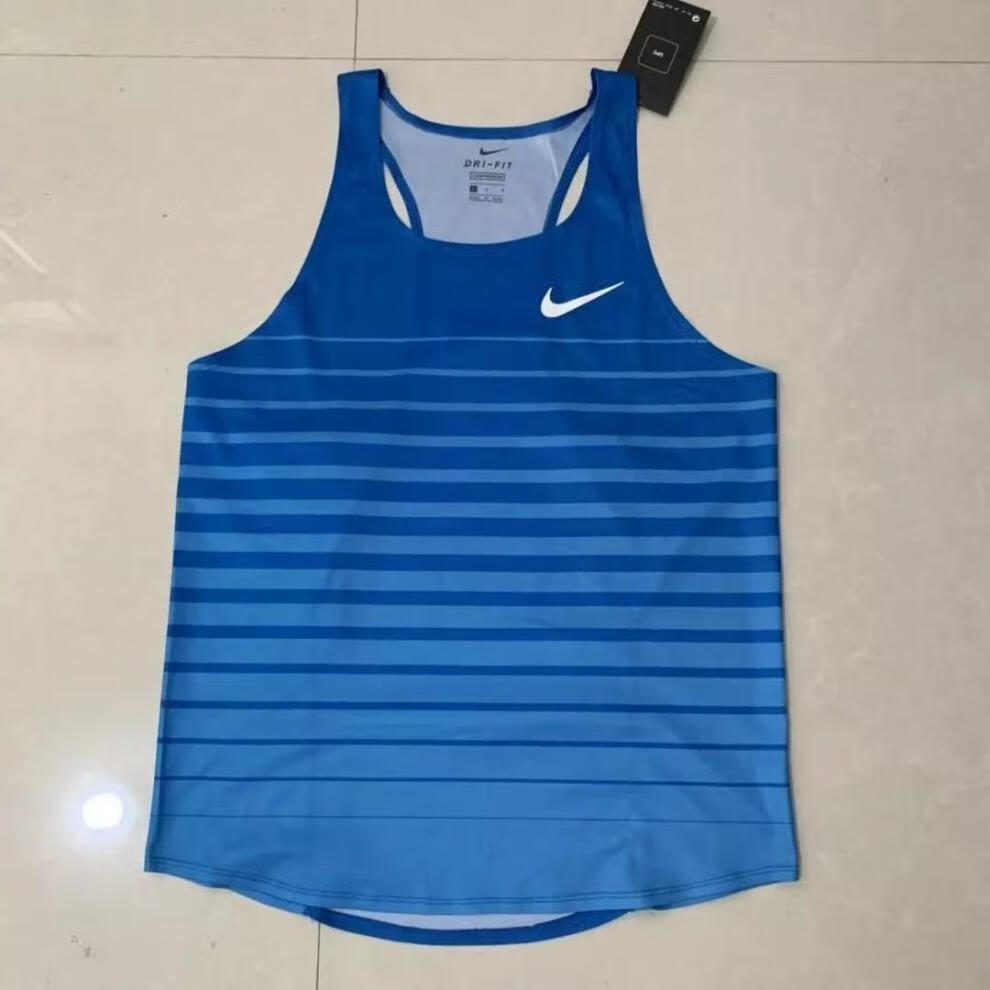 生田径服背心跨栏体考比赛服男女服马拉松宽松背心装 鱼骨蓝色背心 xl