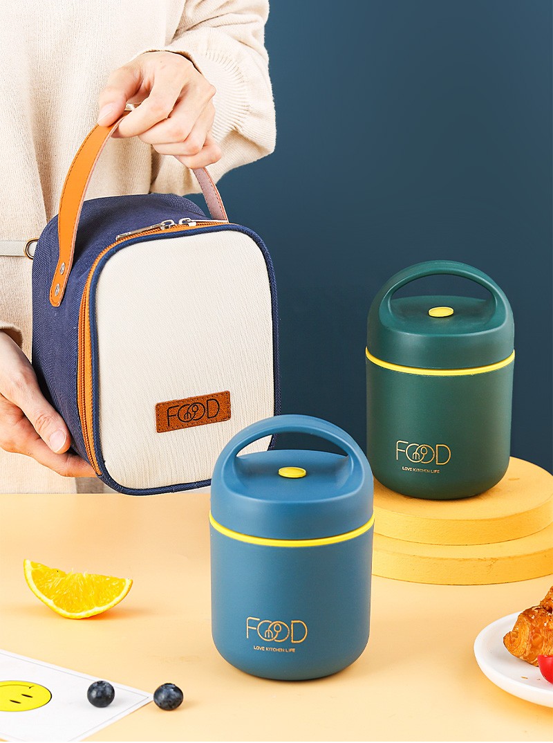 304不锈钢保温汤杯密封带盖带勺便携汤碗上班族学生麦片燕麦早餐杯粥