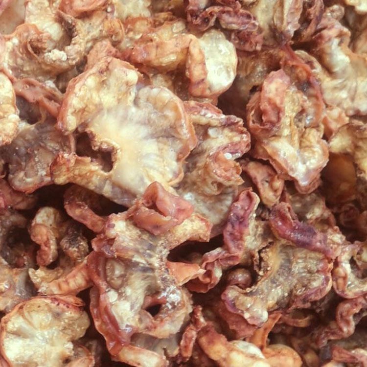 鸡冠油花油渣猪油渣油梭子花脂渣地区特产 油梭子250克 椒盐粉【图片