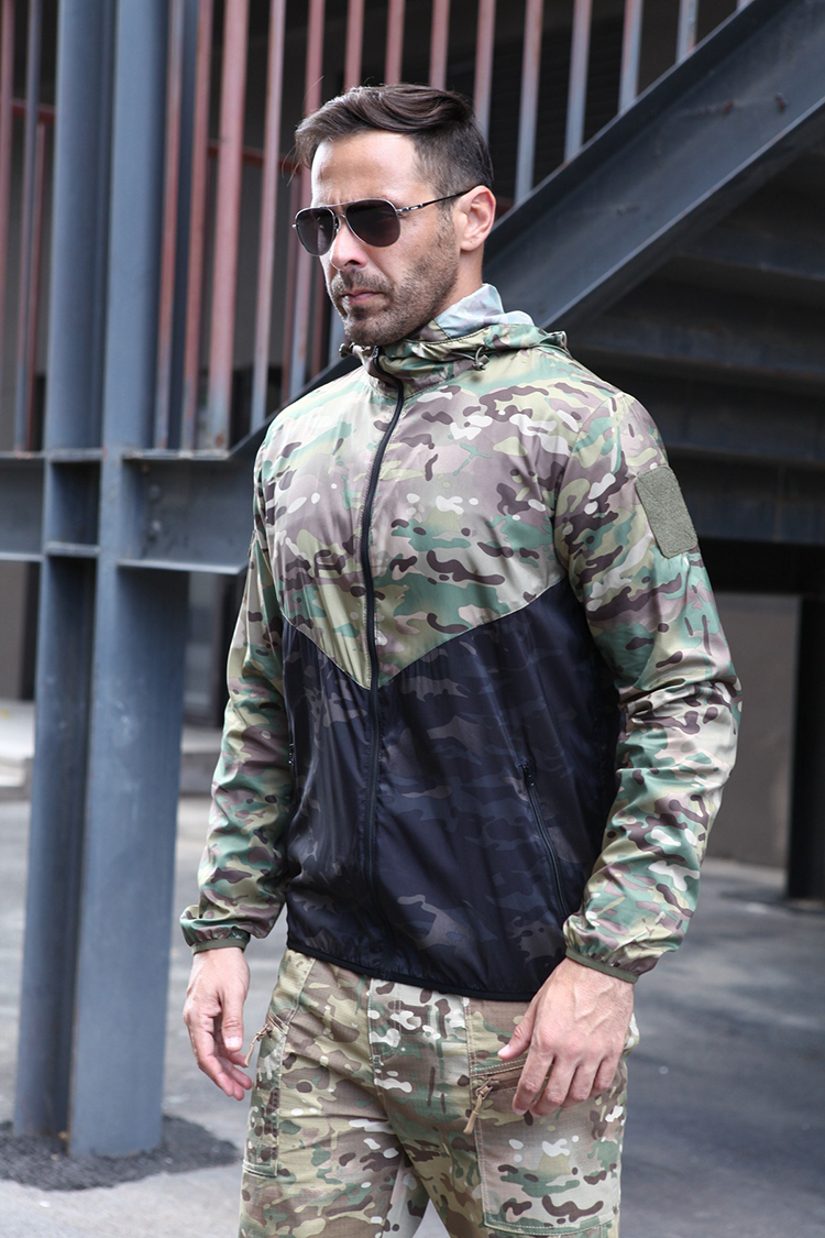 美军陆战服特训服户外战术皮肤衣男迷彩钓鱼战术服女薄款防水风衣运动