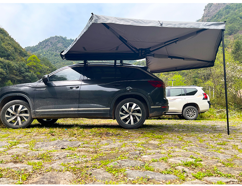 汽车天幕270度扇形车边侧帐篷户外自驾游野营速开遮阳棚suv汽车顶车载