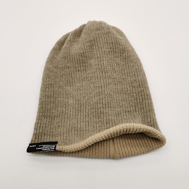 喜圣多新品头大围针织帽灰大头围巨大宽松两面戴加大毛线帽男百搭黑色