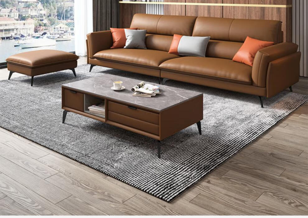 皇玛梦丽莎意式极简科技布沙发简约现代小户型北欧客厅免洗轻奢皮布