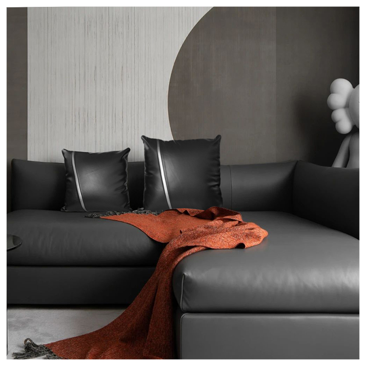 真皮抱枕沙发靠枕皮质真皮欧式沙发抱枕靠垫现代轻奢牛皮抱枕套纳帕头