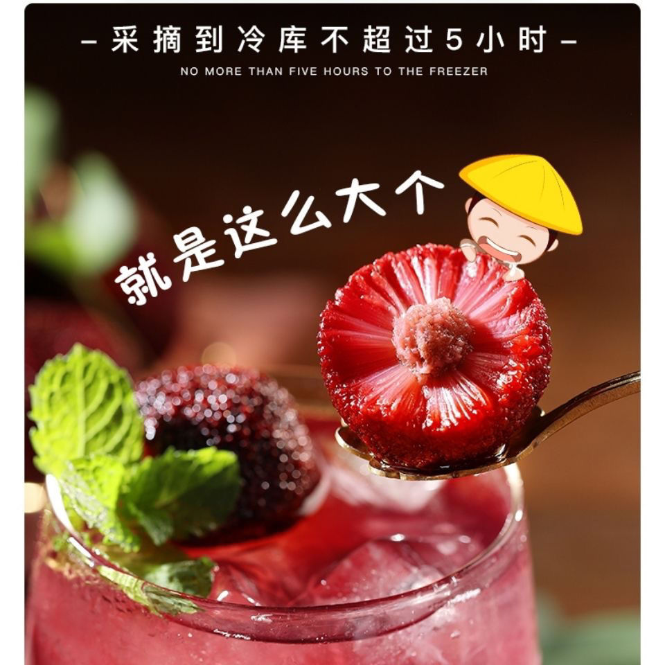 产新鲜夏日即食冰镇杨梅儿时回冷冻杨梅新鲜京德福500克大包装一袋