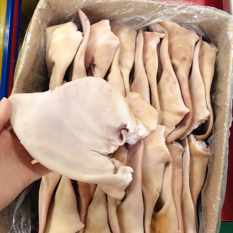 弄鱼堂冷冻新鲜猪耳朵耳片带跟猪耳生猪耳朵国产净重20斤35片净重20斤