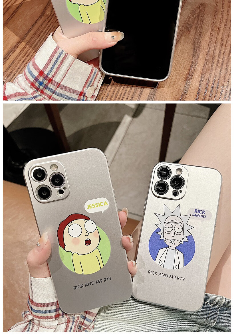 琦莎瑞克和莫蒂手机壳 瑞克和莫蒂潮牌电镀适用iphone13promax苹果12