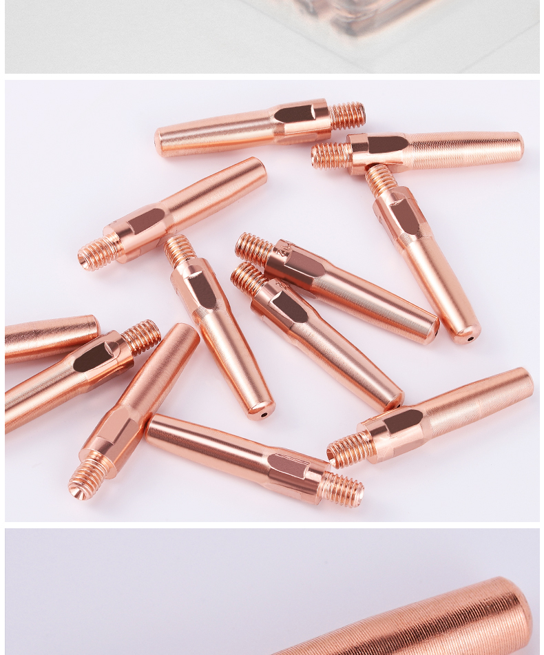 二保焊导电嘴松下二氧化碳保护焊机配件气保焊枪紫铜导电咀紫铜400810