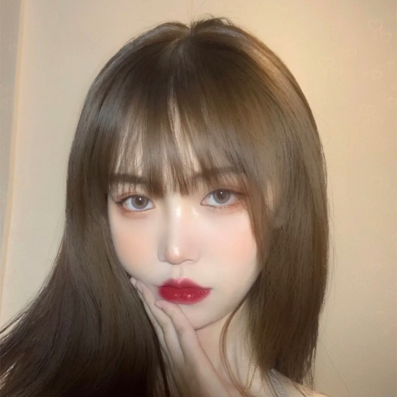 焦糖粉棕色染发剂2021流行色自己在家染发青木亚麻灰新款显白栗棕色2