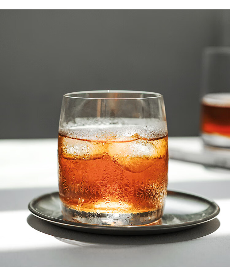 捷克bohemia原装进口水晶平底杯威士忌酒杯北欧风格酒杯家用pavo帕沃