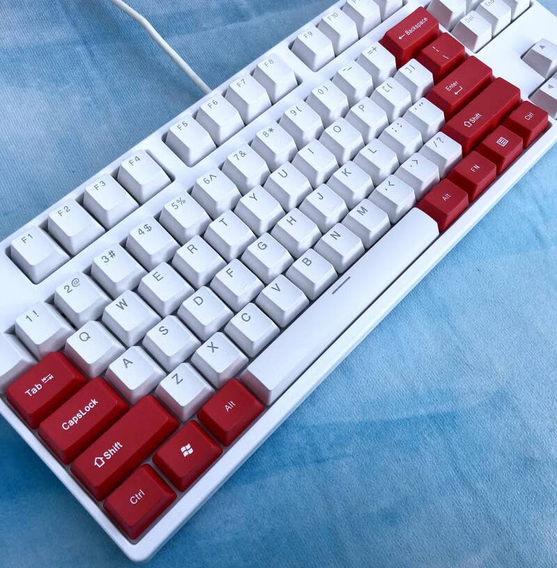 魔力鸭机械键盘ikbc c87 c104 f87 f108魔力鸭高斯机械键盘pbt键帽 无