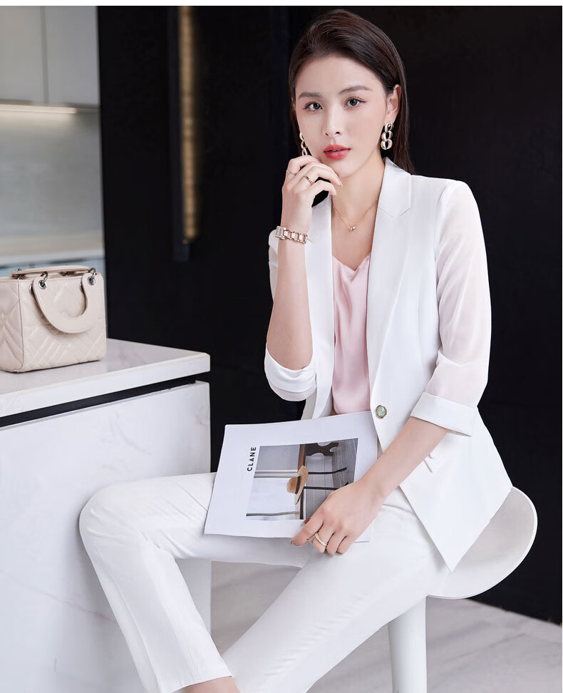 南星点点小西装外套女套装2022年春季新款女装职业正装西服韩版修身