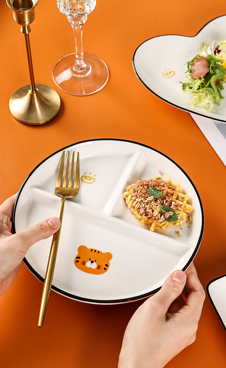 211餐盘减脂用餐盘分格餐盘家用儿童日式分餐盘陶瓷餐具定量减脂早餐