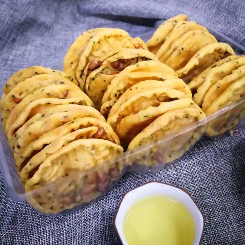 梅州客家特产铁勺饼传统小吃糕点油炸铁勺粄花生韭菜黄豆休闲零食