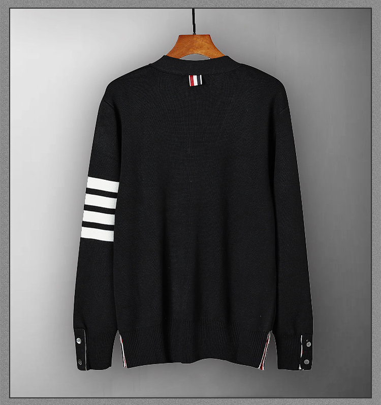 tbthom欧洲站汤姆针织开衫秋季韩版潮流v领纯棉毛衣修身男外套上衣女