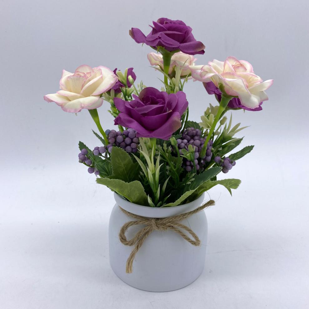 现货直发假花装饰客厅摆件仿真花绢花小盆栽卧室茶几桌面布景房间装饰