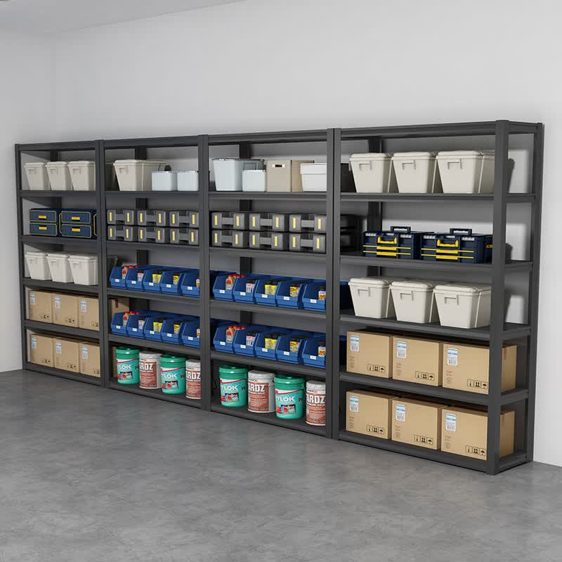 架子超市展示架储藏室储物架加厚通体立柱四层高1180mm经典白长900宽