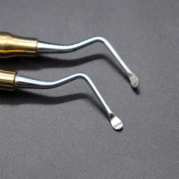 牙科工具带齿刮匙双头锐匙刮治器充填器拔牙挖勺口腔种植器械材料 头