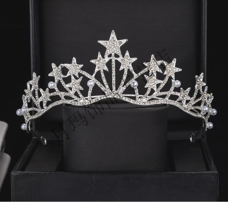 黑色皇冠女十八岁成人礼头饰新娘拍照生日礼物18岁成年王冠帽bg01雅黑