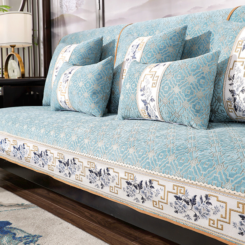 沙发靠背巾沙发靠背套沙发罩巾实木垫中式新中式防滑靠背巾盖布四季