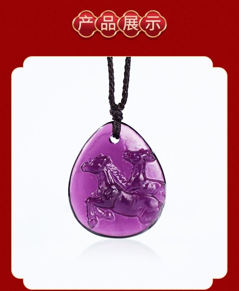 香港宋韶光2022虎年吉祥物生肖属马 禄马交驰 琉璃摆