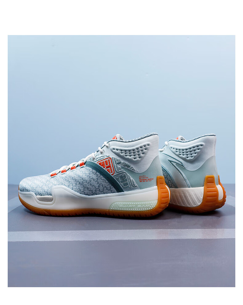 安踏霸道5篮球鞋男鞋秋冬季新款kt7实战高帮球鞋运动鞋男2黑色钢灰40