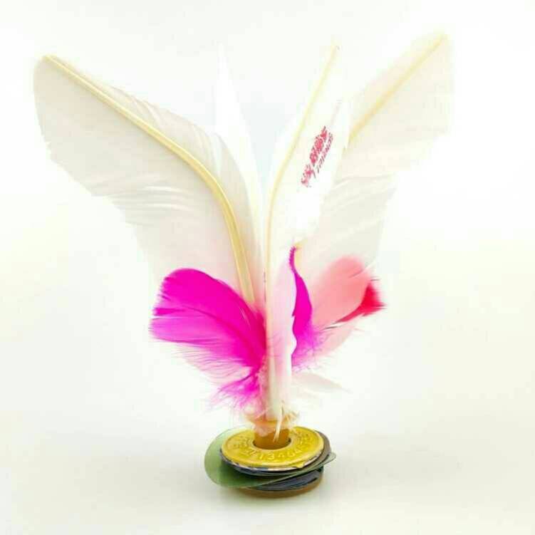 传统鸡毛健子南派花毽腱子羽毛踺子踢毽子的毽子大白毽子毽子比赛羽毛