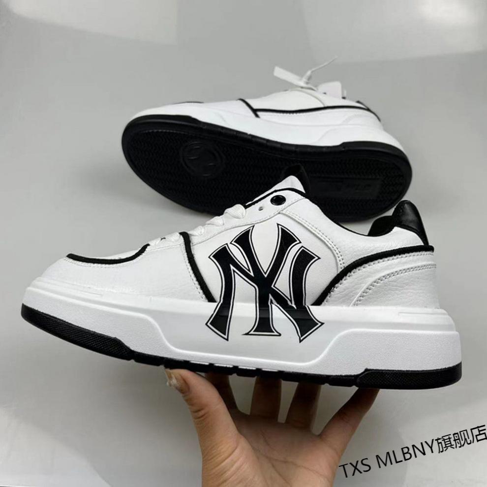 txs mlb ny鞋子男女官方复古ny学生休闲增高老爹鞋低帮百搭厚底板鞋